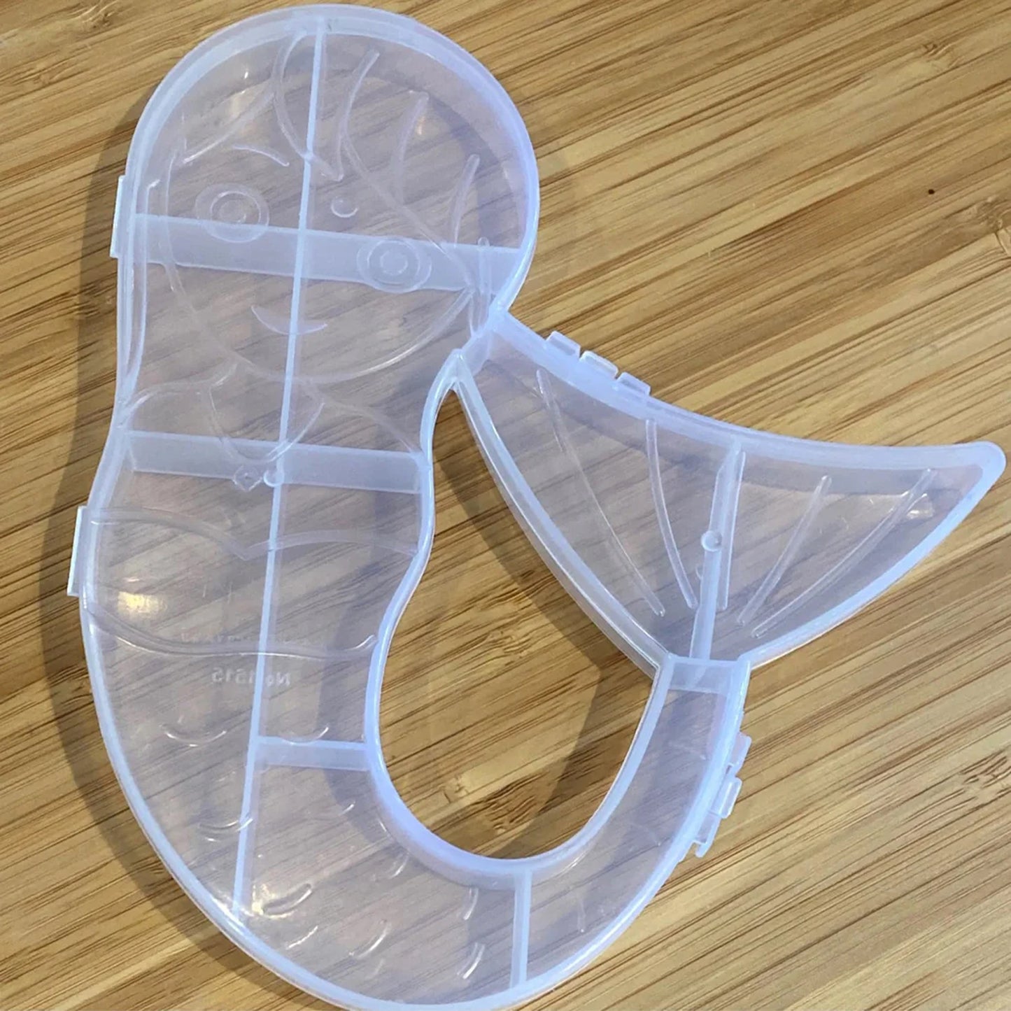 Mermaid Shape Storage Box Plastic Jewellery Organizer Multi Compartment (1 Pc)