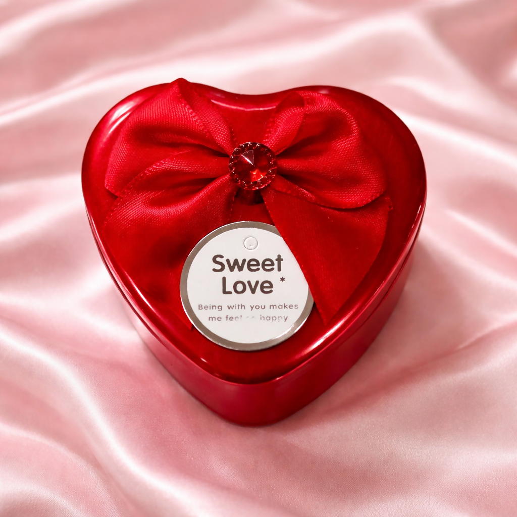 Heart Pendant Necklace Gift Set with Decorative Heart Box for Gifting ( DESIGN MAY VARY OF THE NECKLACE)