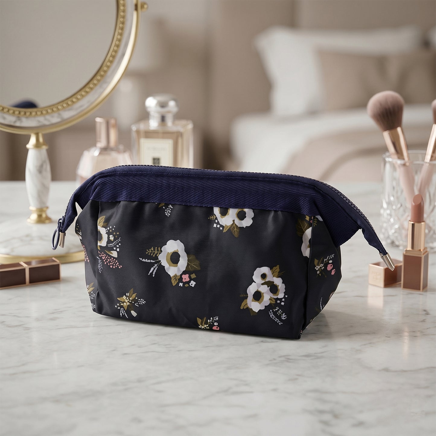 Stylish Multipurpose Cosmetic Storage Pouch Bag (1 Pc, 18x12 Cm)