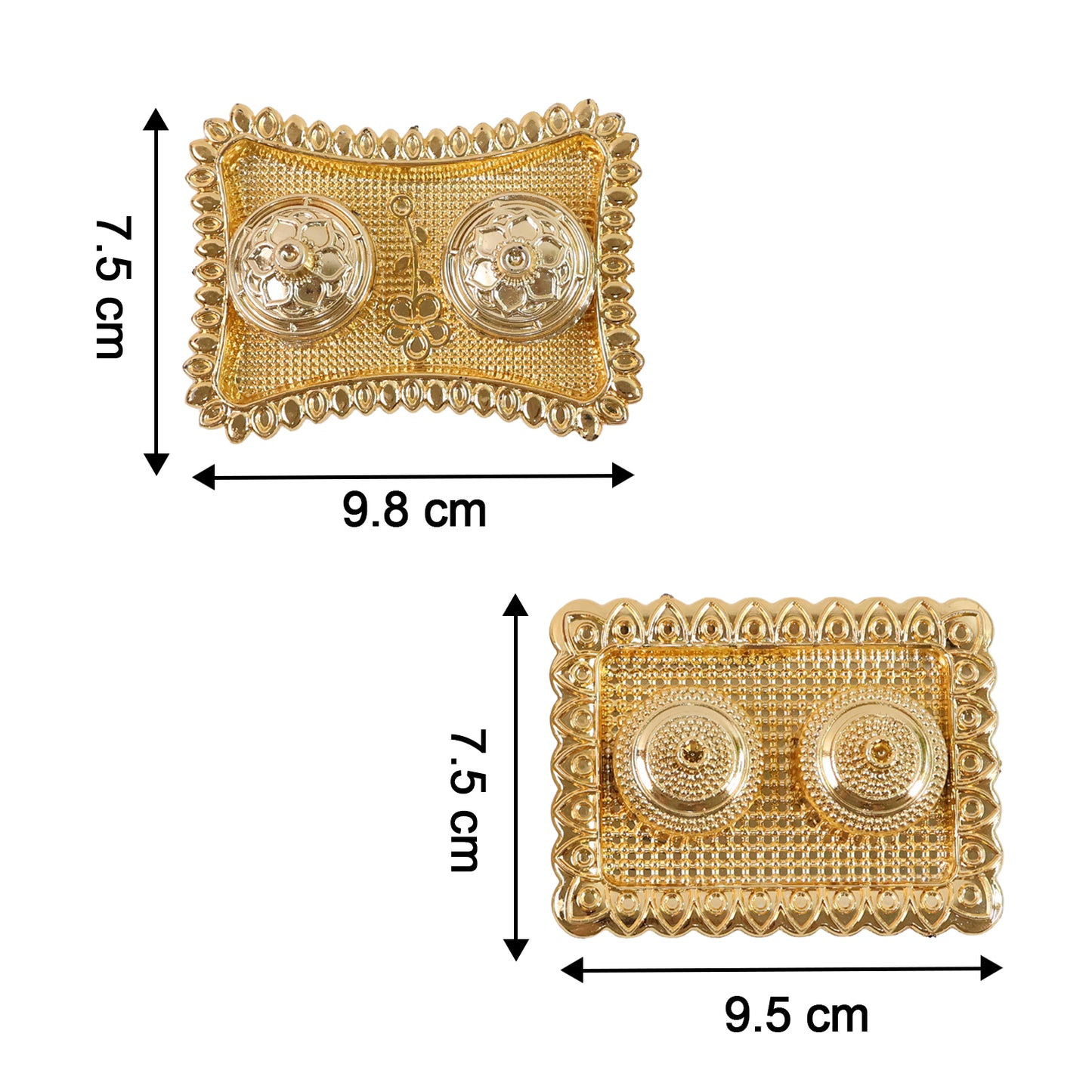 Ornate Rectangular Pooja Tilak Plate - (Mix Design / 1 Pc)