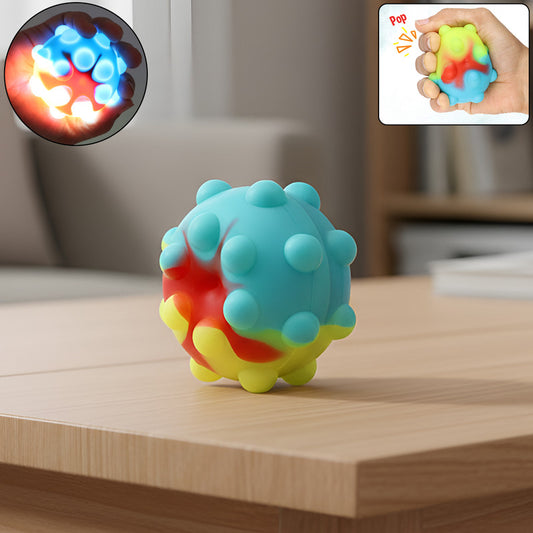 Aditi LED Pop-It Stress Ball for Kids & Adults – Light-Up Squeeze Toy for Relaxation & Sensory Play