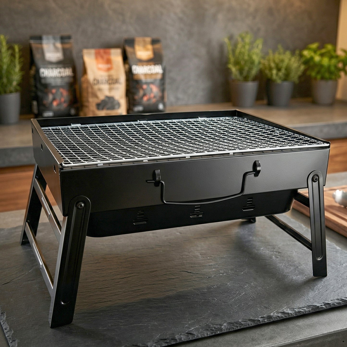 compact camping barbecue grill
