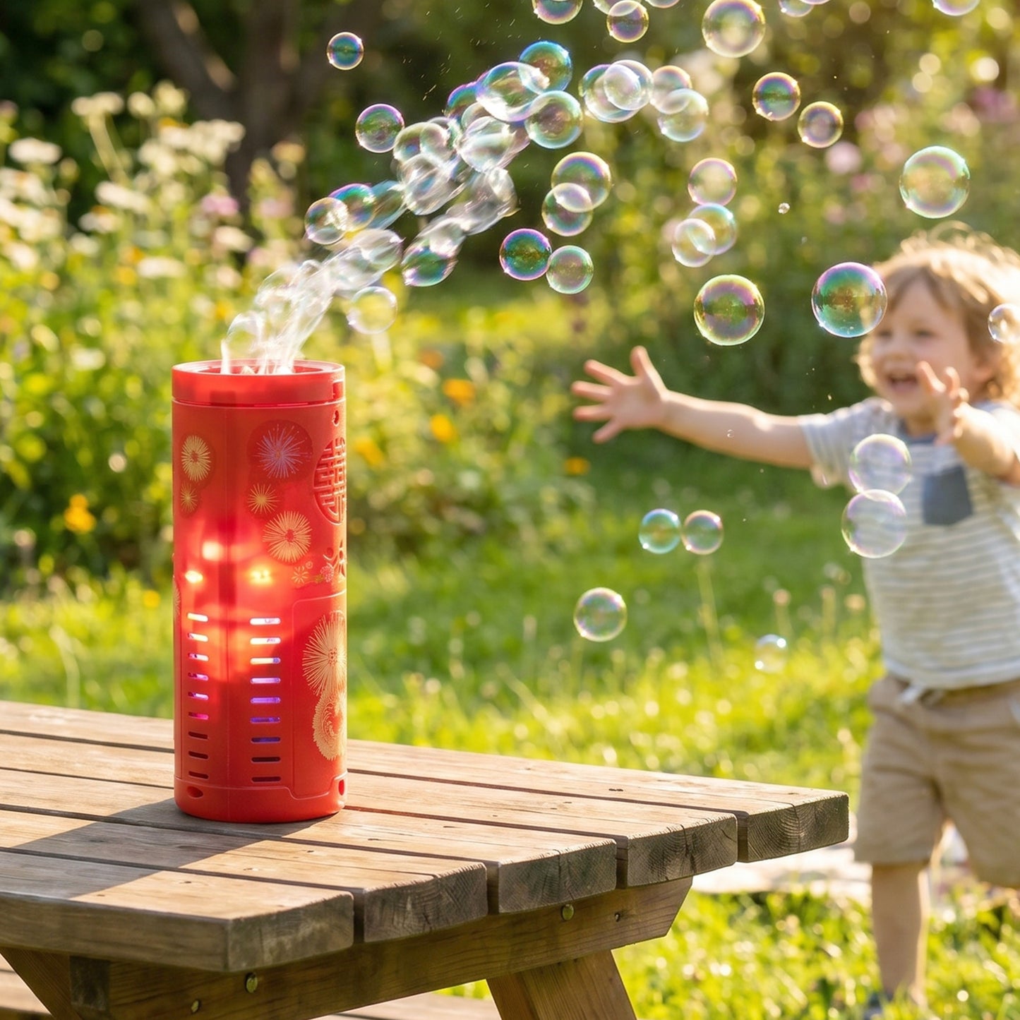 Kids Bubble Maker Toy with Lights