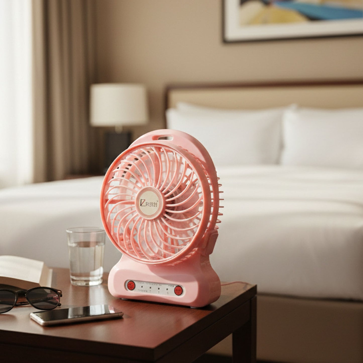 Portable USB Rechargeable Desk Fan (1 Pc)