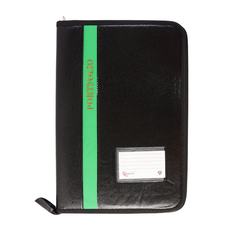 Aerotix A4 Portfolio File with Zipper – 30 Leaf Display Folder, Professional Document Organizer for Office & Study