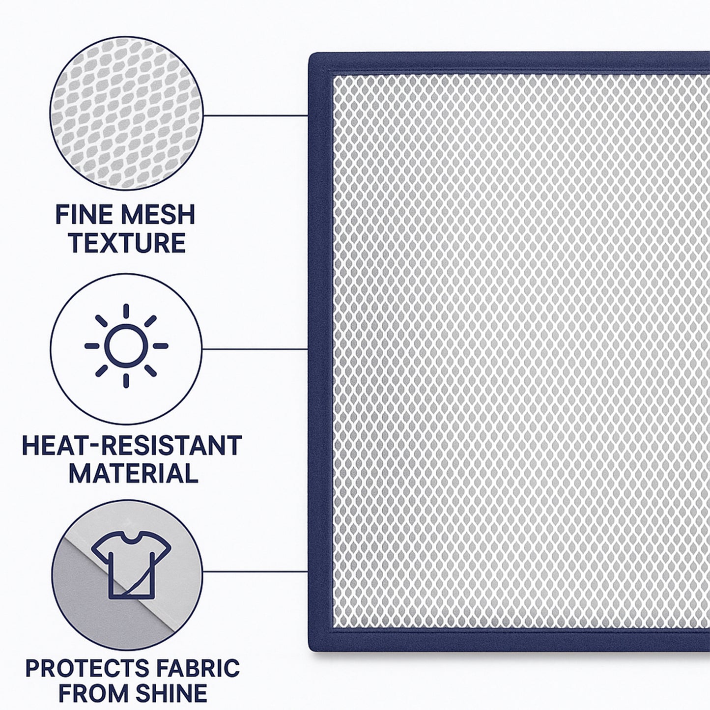 Heat-Resistant Ironing Mesh Press Cloth (65 × 40 cm / 1 Pc )