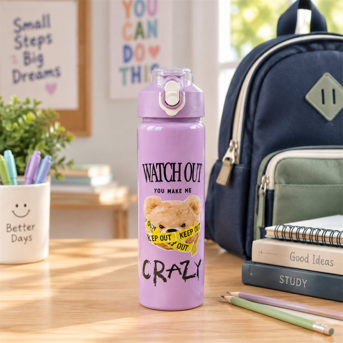 Travel Water Bottle Set of 3 - Leak-Proof & Lightweight