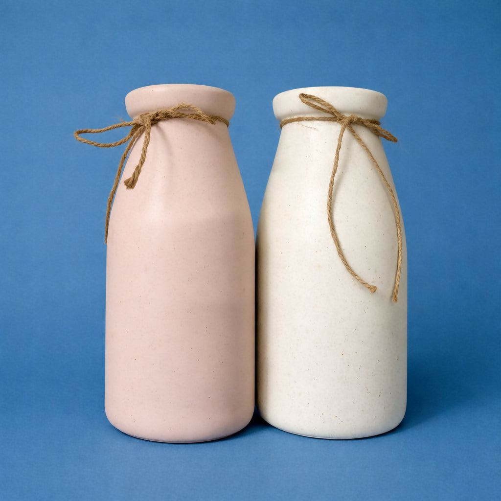 Decorative Ceramic Vase 9 Inch Minimal Style Vase for Home Décor