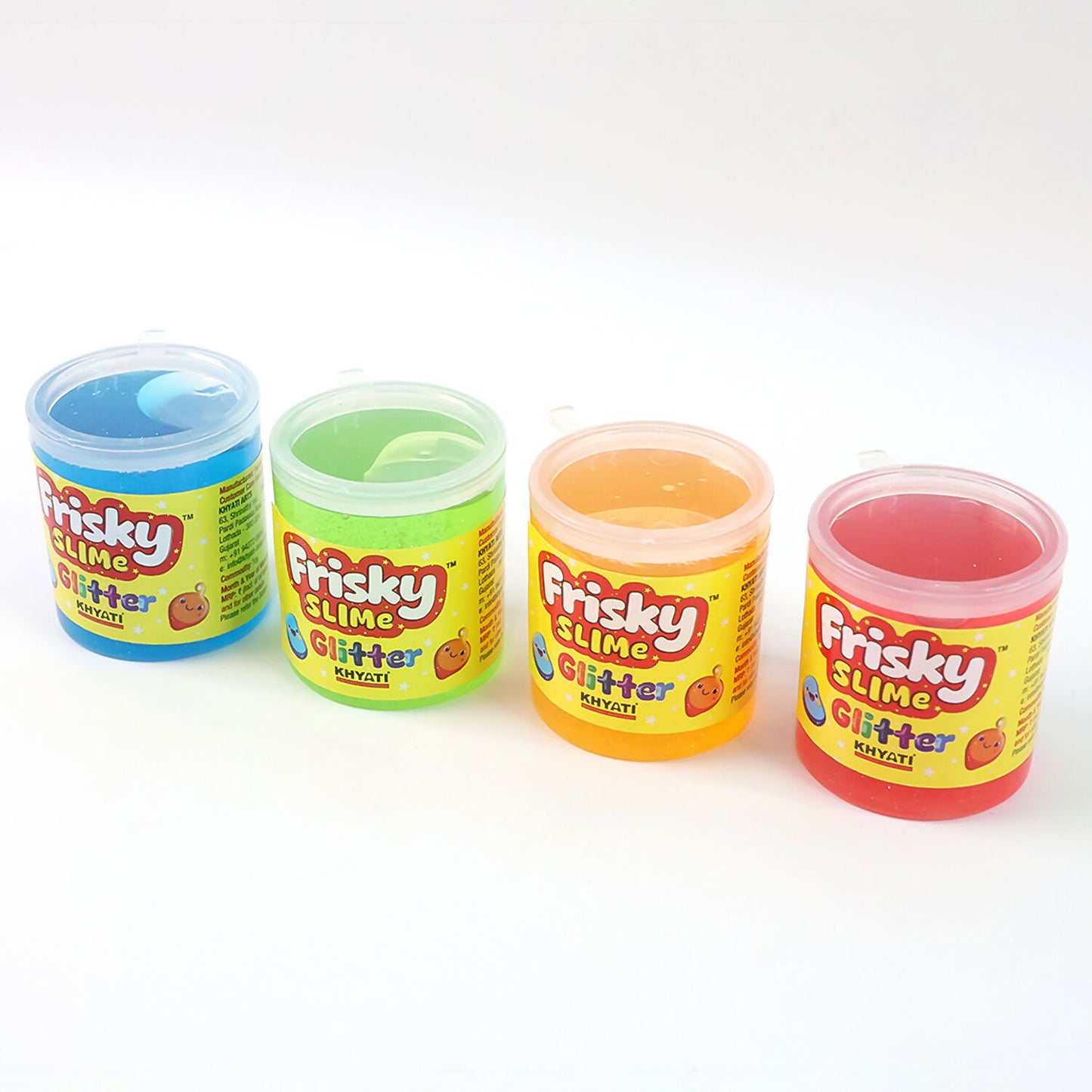 Khyati Frisky Glitter Slime, Stretchy, Shiny & Fun Sensory Play Gel (1Pc/Mix Colour, 40g)