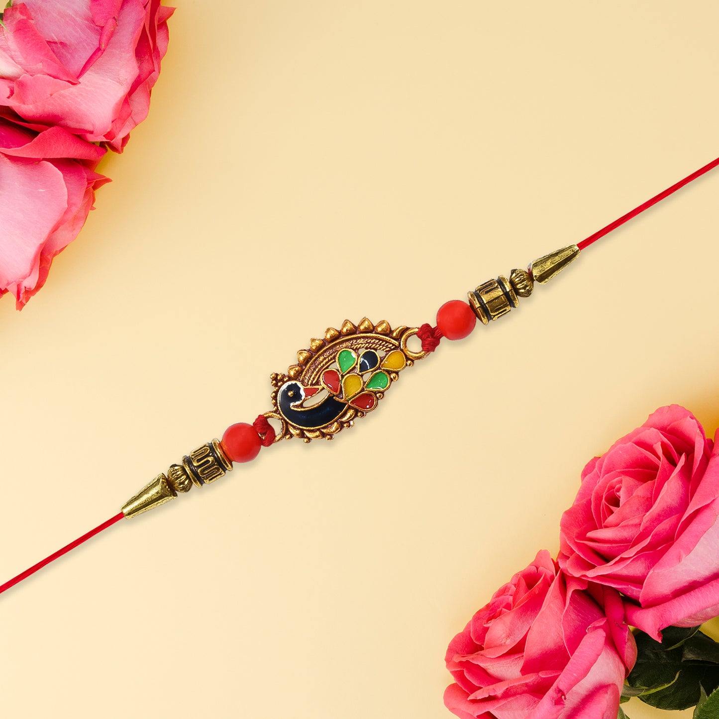 Peacocke Rakhi With Thread