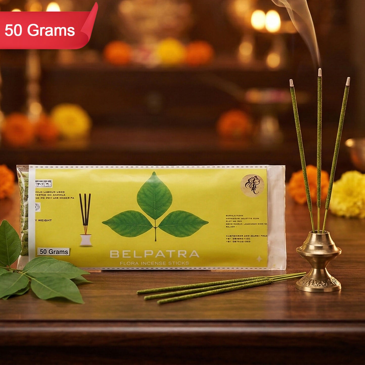 Belpatra Flora Incense Sticks Fresh Green Leaf Aroma for Home & Rituals