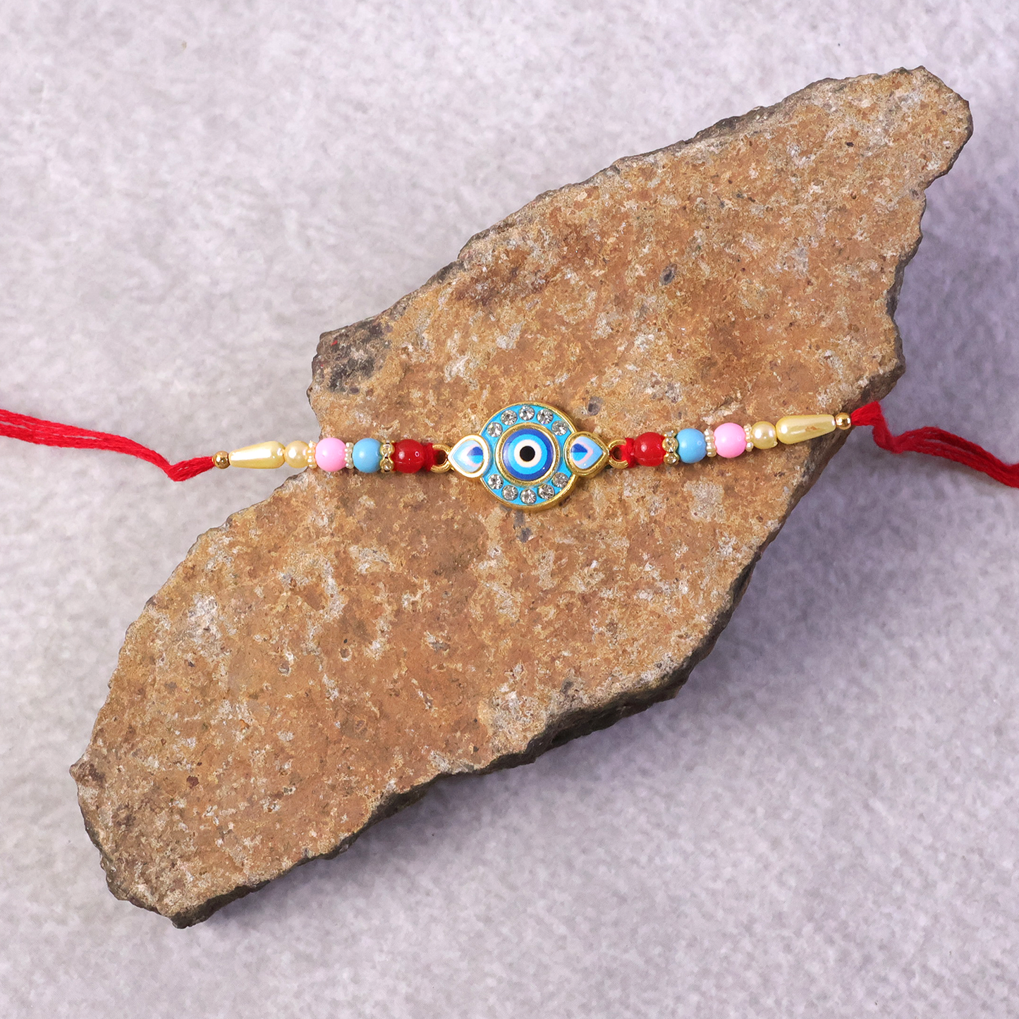 Evil Eye Designer Rakhi decorative beads detail