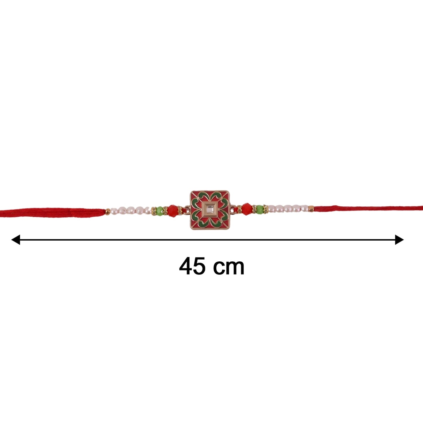Size reference image of traditional Rakhi