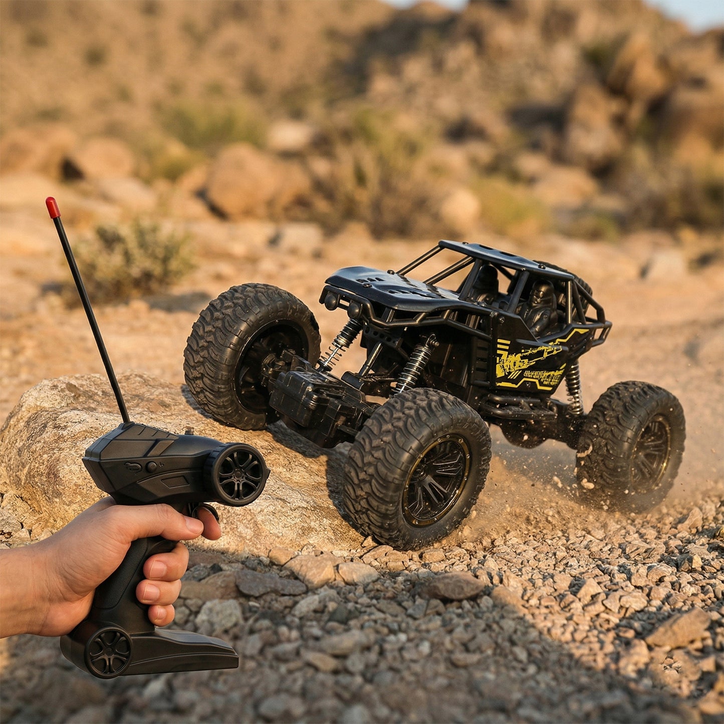 Rock Crawler Monster RC Truck – All-Terrain Rechargeable Stunt Racing Car