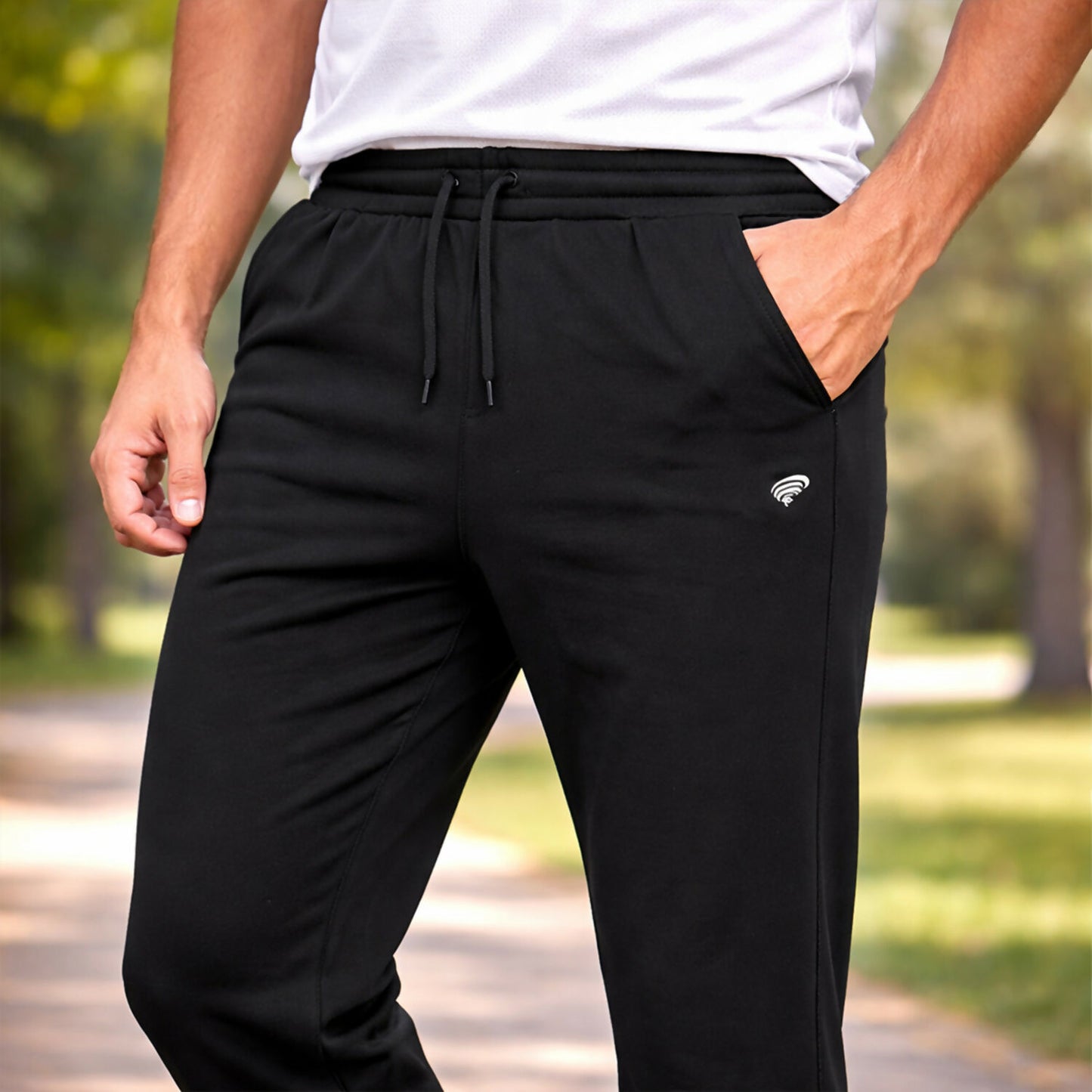 Men’s Slim Fit Stretchable Track Pants with Drawstring & Pocket Lower