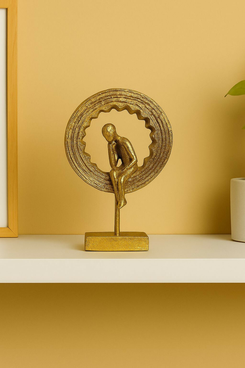 Elegant abstract thinking man sculpture for home decor