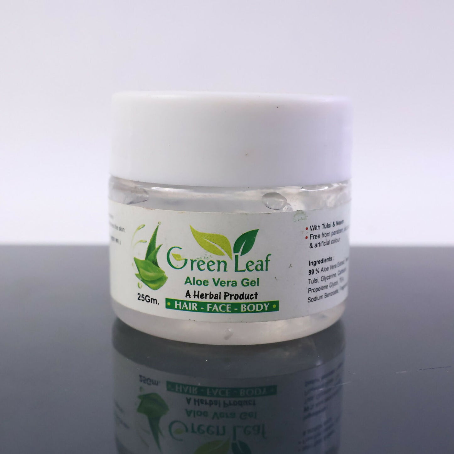 Aloe Vera Gel for skin and hair care product display