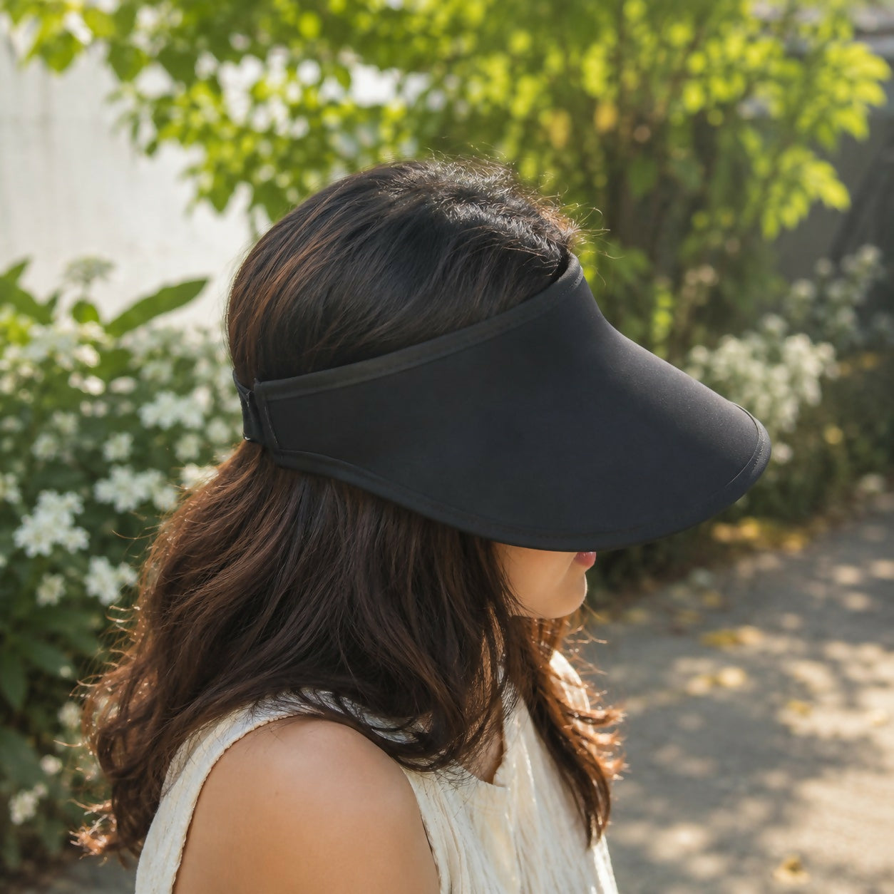 Adjustable Wide Brim Women’s UV Protection Sun Visor Cap