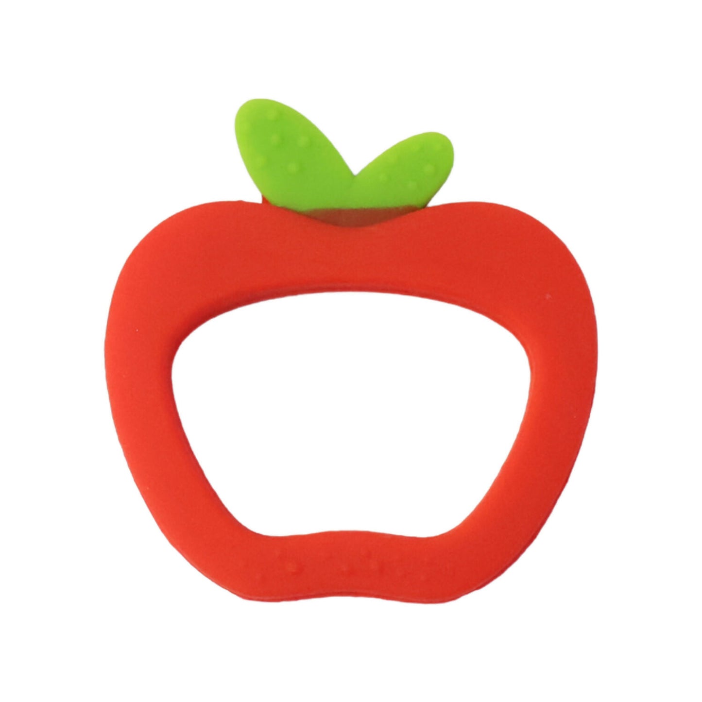 Apple shaped silicone baby teether