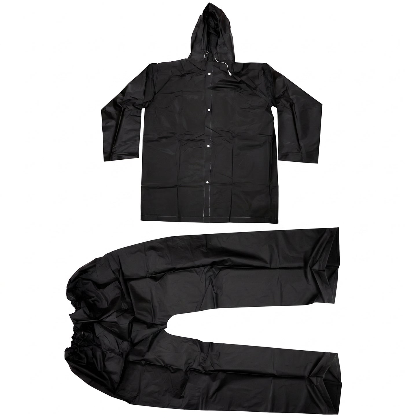 Reusable Waterproof EVA Rain Coat Set with Hood Jacket and Pant (1 Set)