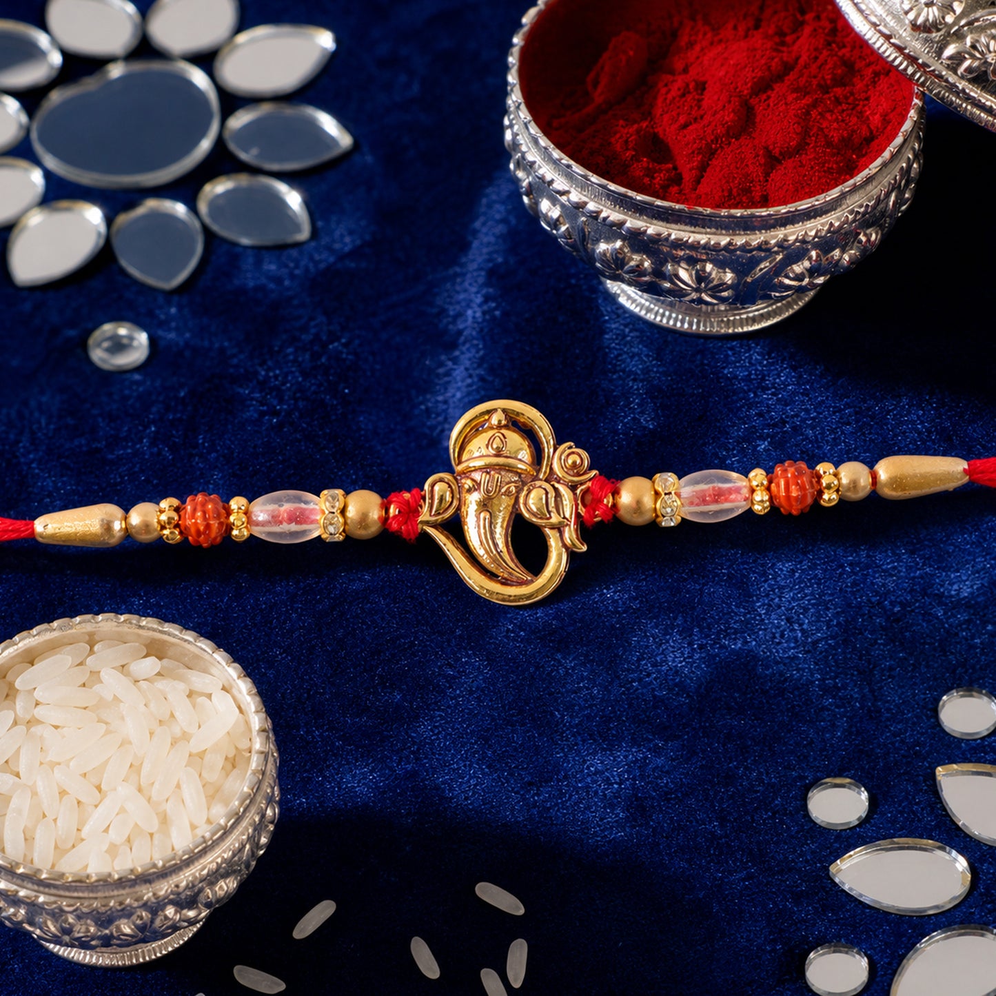 Ganesha Rakhi – Elegant and Premium Sibling Gift