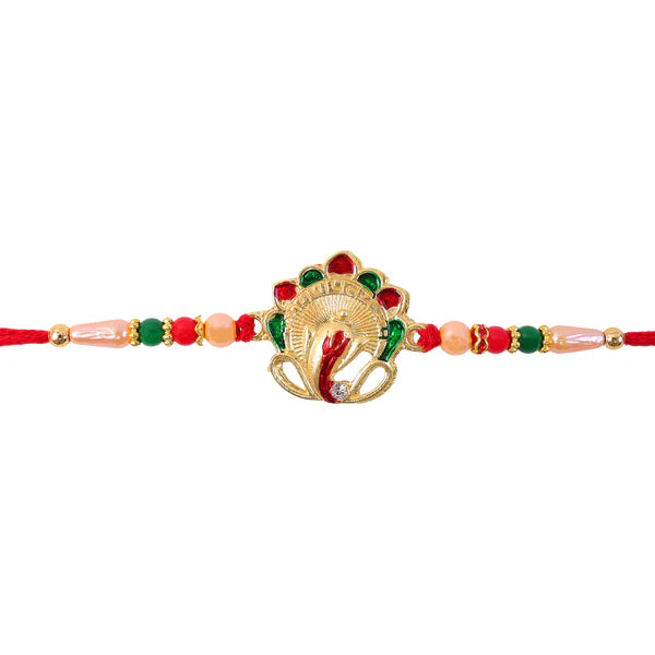 Buy Om Ganesha Rakhi Traditional Beadwork for Brother