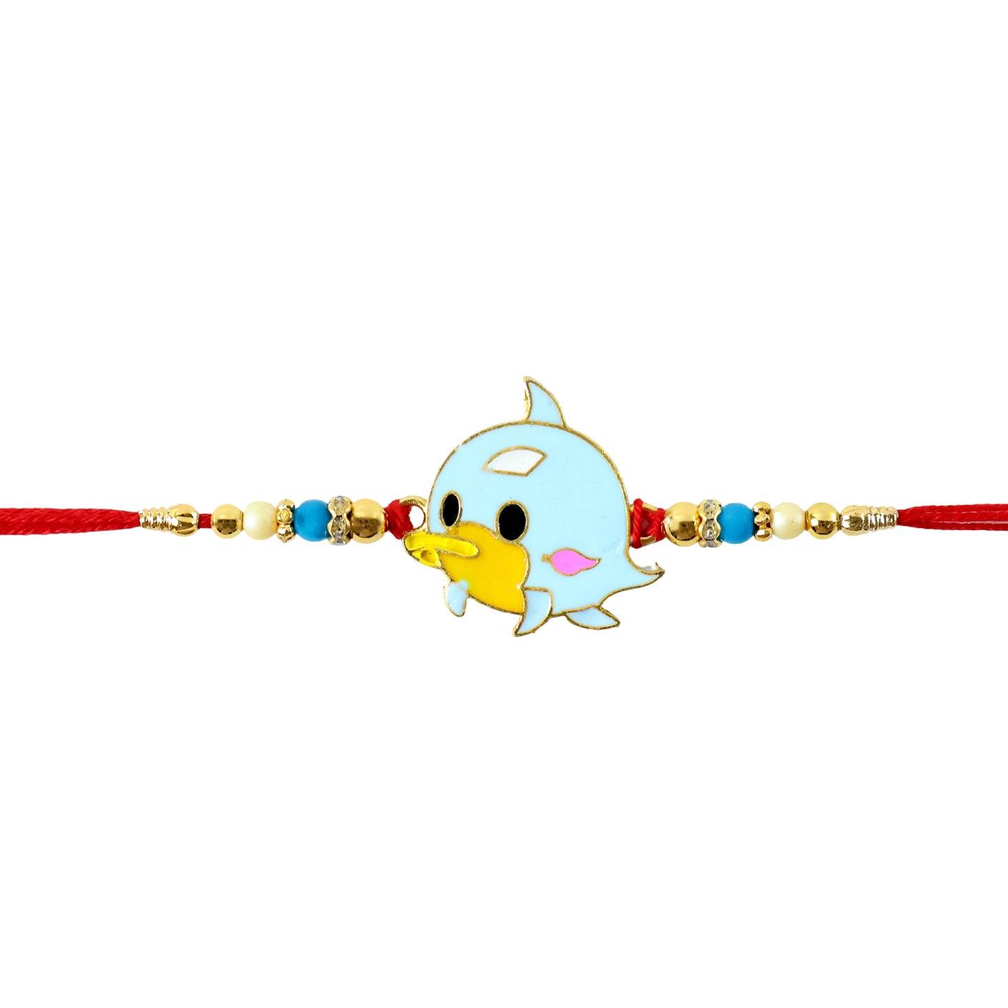 Detail of the tying thread and back design of the Rakshabandhan Rakhi.