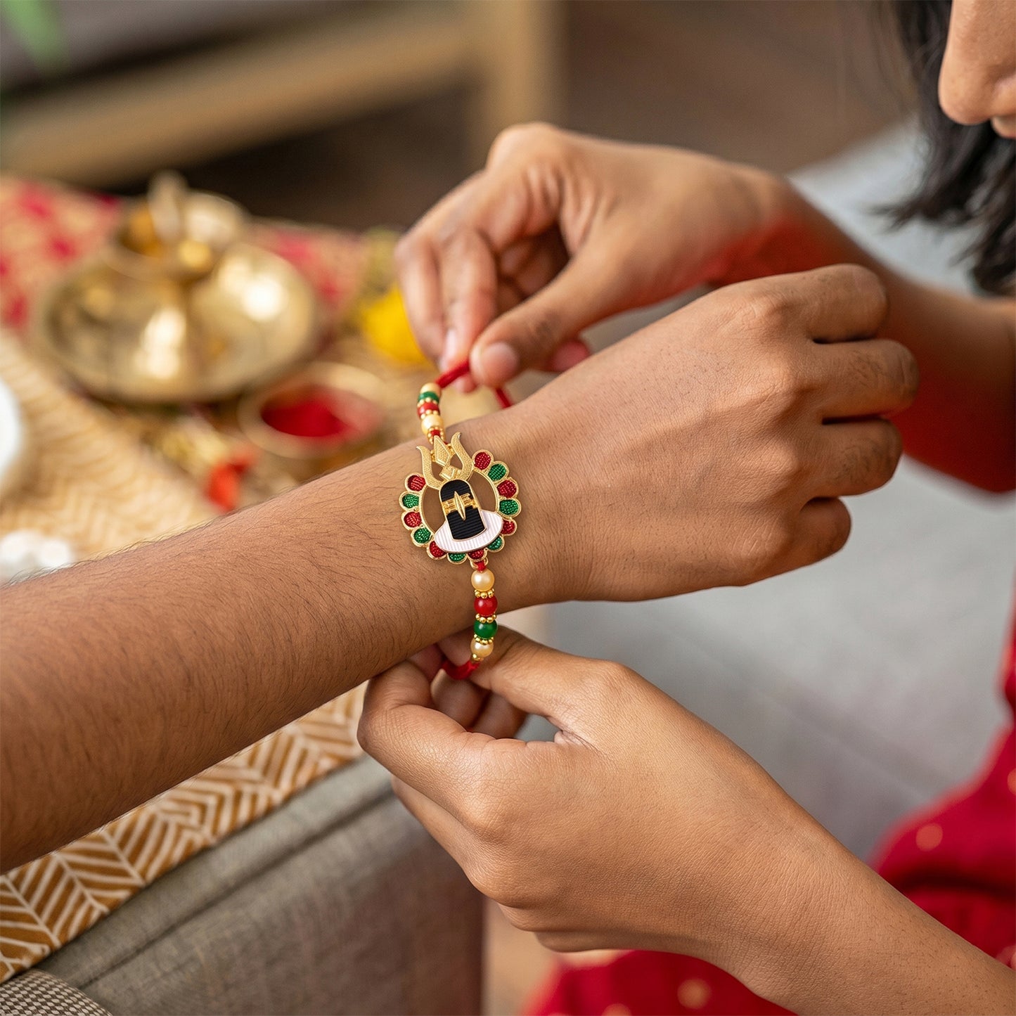 Decorative elements of Shivling Rakhi