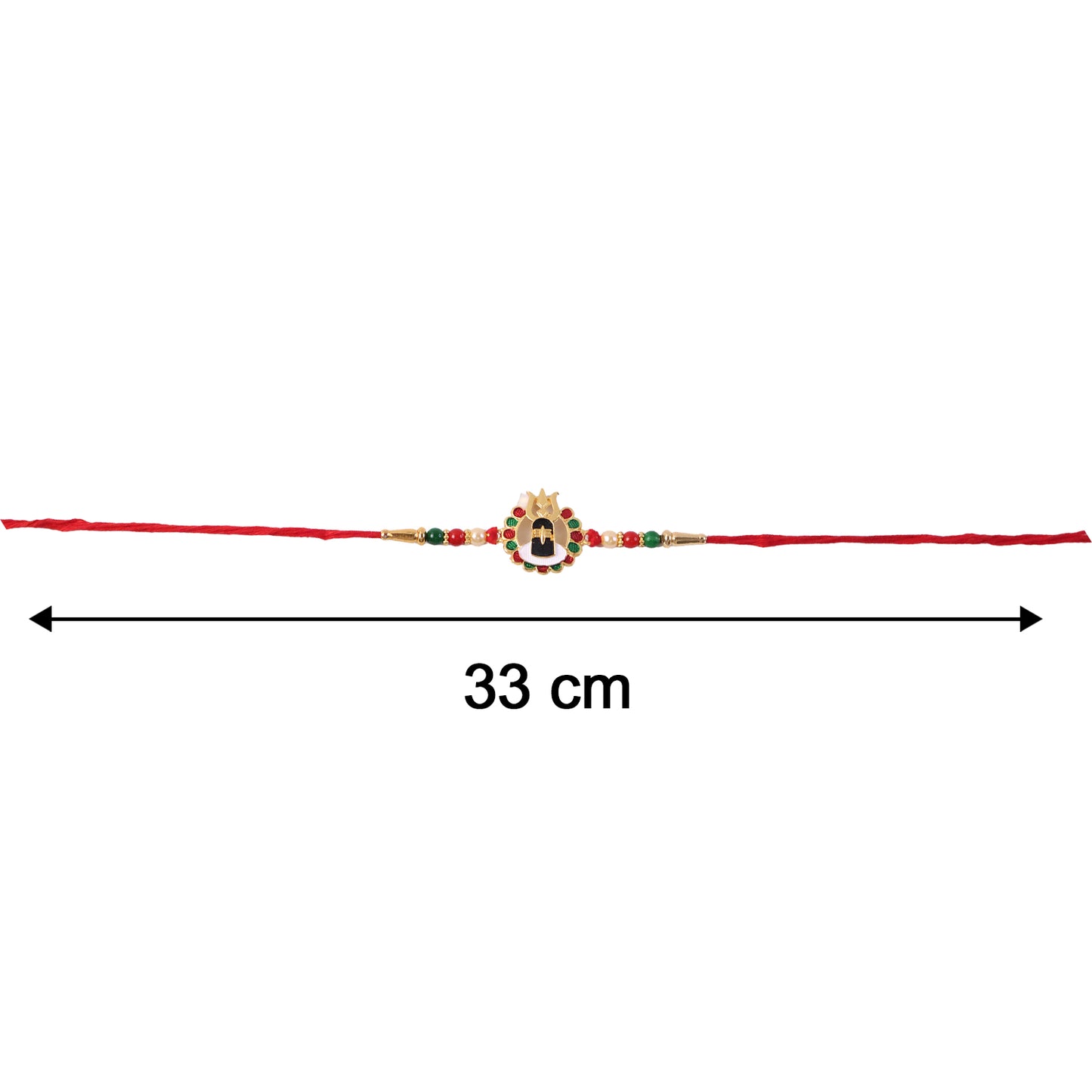 Size display of Divine Shivling Rakhi