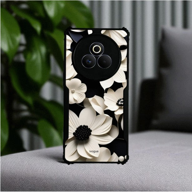 Black & Bloom Mobile Cover For REALME P3 Pro