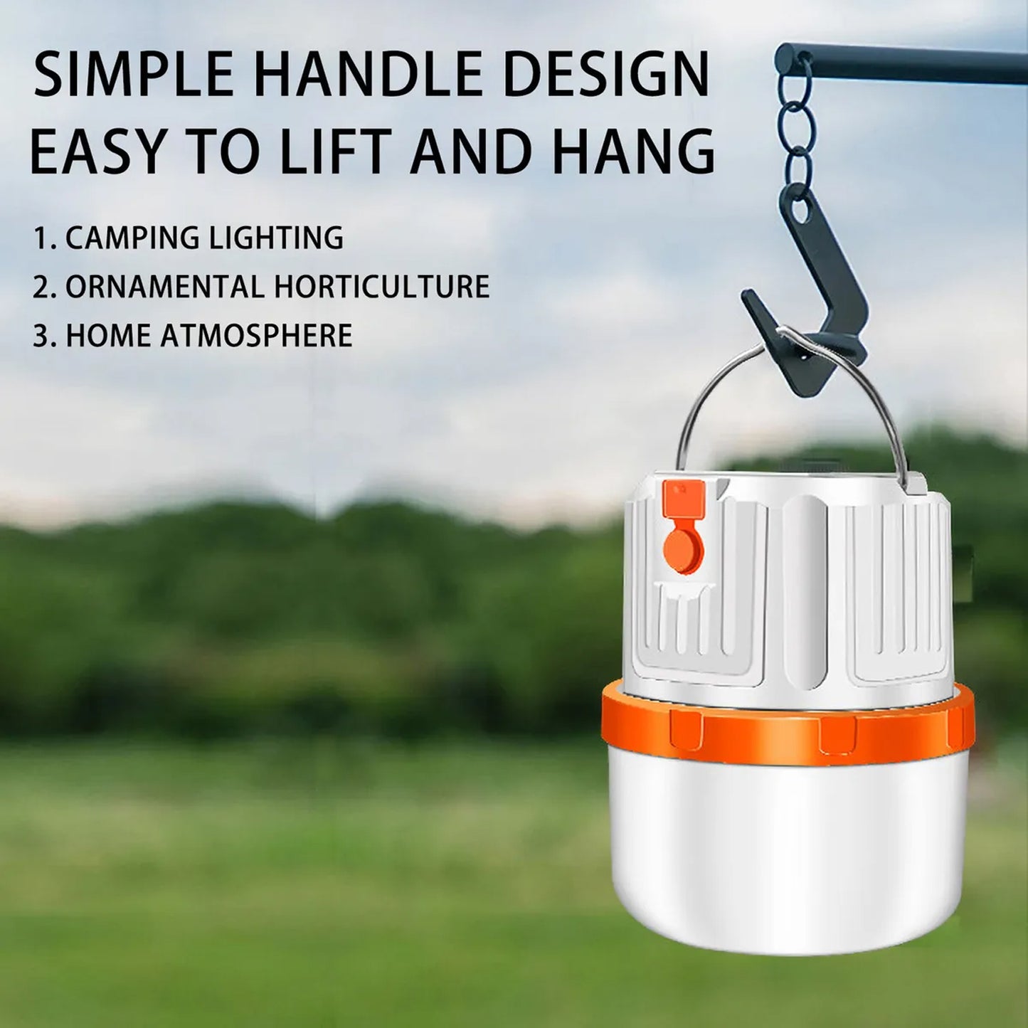 Solar Rechargeable LED Emergency Light Portable Camping Lantern Lamp (1 Pc) view 5