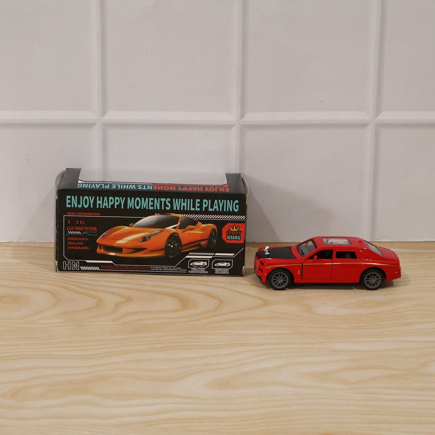 Die-Cast Metal Pull-Back Toy Car – Realistic Luxury Sedan Model (1 Pc)