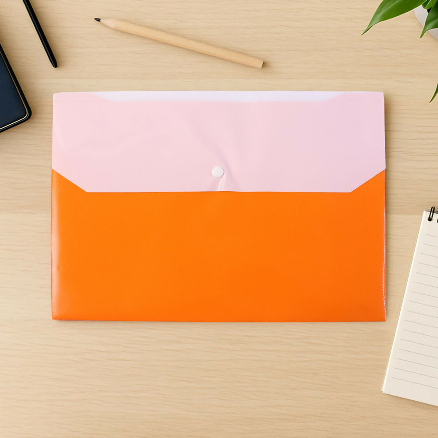 Button Closure Expanding Document File Folder – Mix Colour