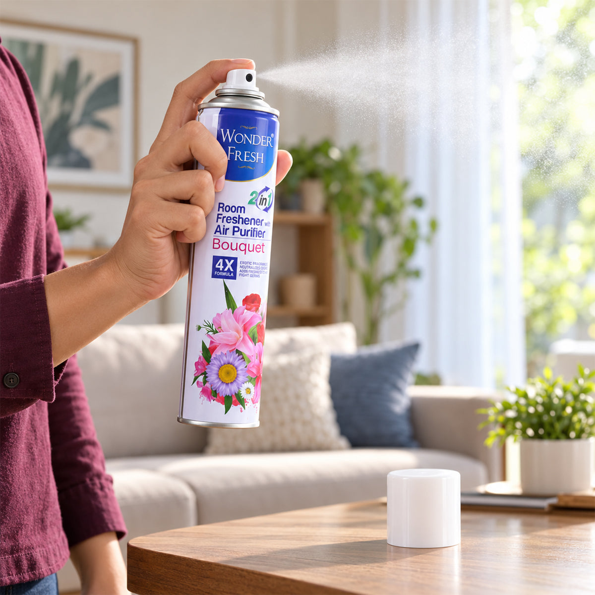 Sandalwood Air Freshener Spray 120g – Long-Lasting | Wonder Fresh