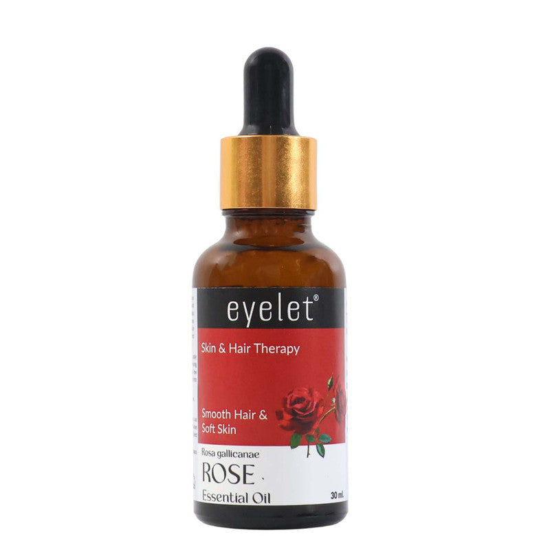 Eyelet Rose Essential Oil Natural Skin & Hair Therapy Oil for Smooth Hair 30ML