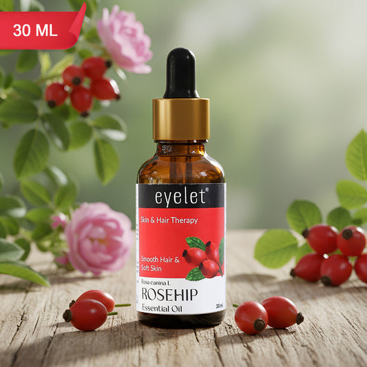 Eyelet Rosehip Essential Oil Natural Skin & Hair Therapy Oil for Smooth Hair