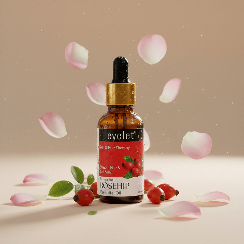 Eyelet Rosehip Essential Oil Natural Skin & Hair Therapy Oil for Smooth Hair