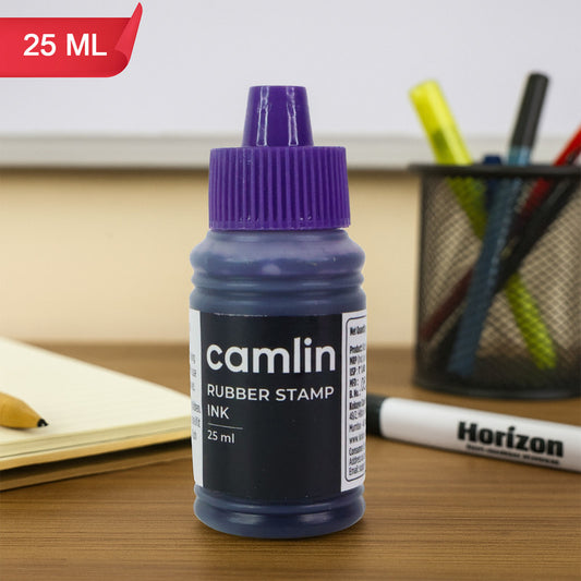 Camlin Rubber Stamp Ink – Violet Colour, 25 ml Quick-Drying Ink for Clear and Long-Lasting Stamping