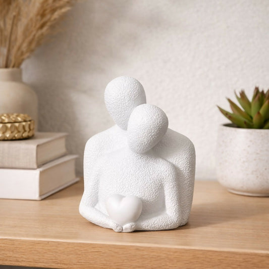 Abstract Couple Holding Heart Decorative Showpiece for Home and Office