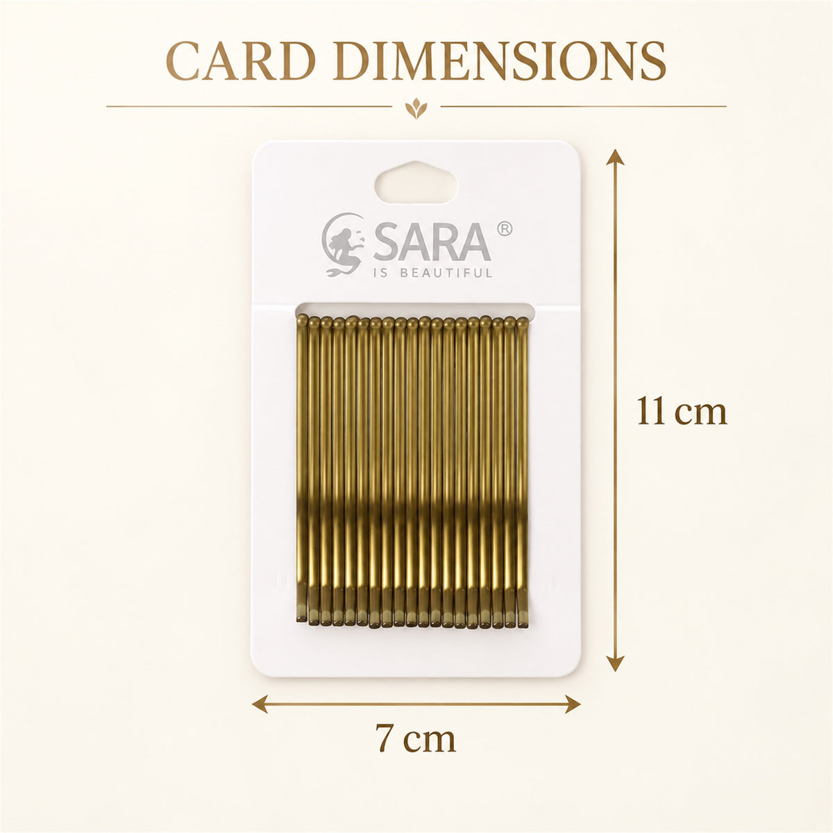 Metal Hair Pins with Rounded Tips for Bun Updo and Everyday Hair Styling (20 Pc)