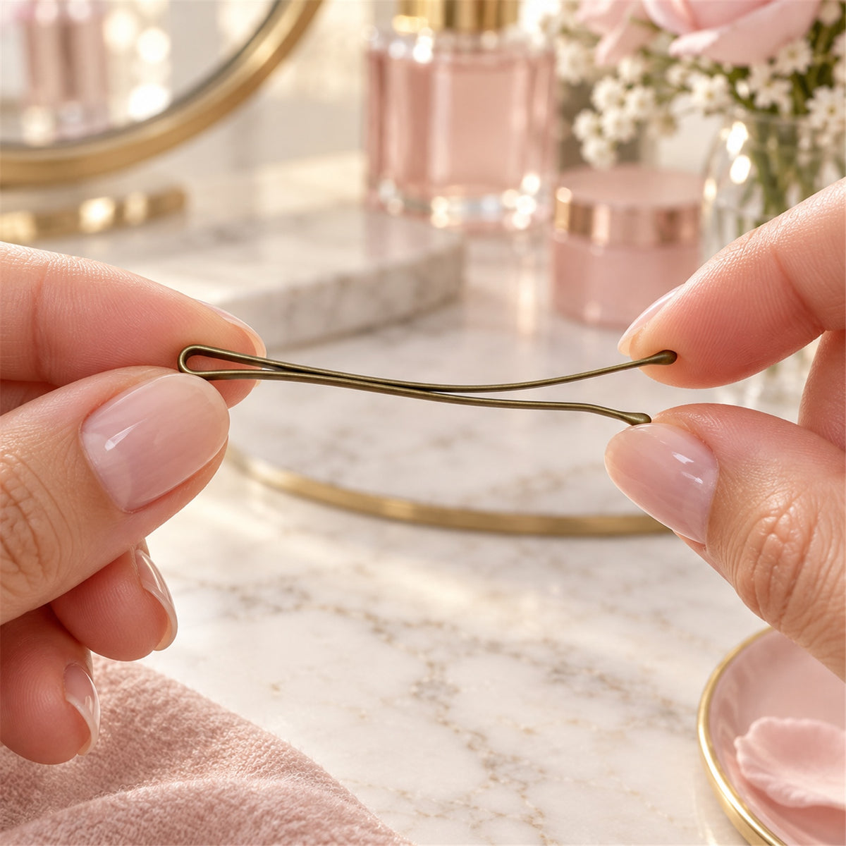 Metal Hair Pins with Rounded Tips for Bun Updo and Everyday Hair Styling (20 Pc)