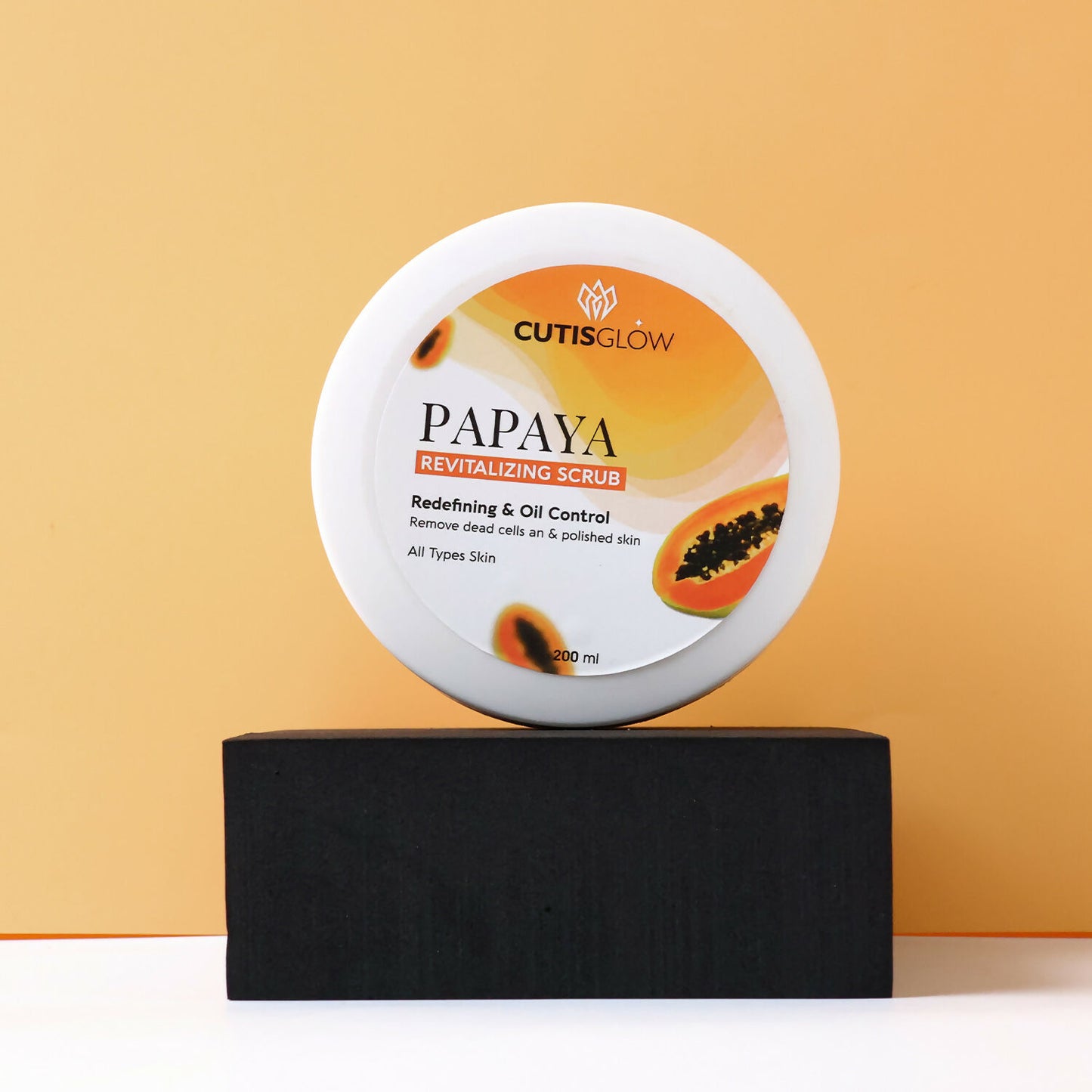 Eyelet Papaya Revitalizing Scrub – Exfoliating Face & Body Scrub for Oil Control, Dead Skin Cell Removal & Polished Skin (200ml)