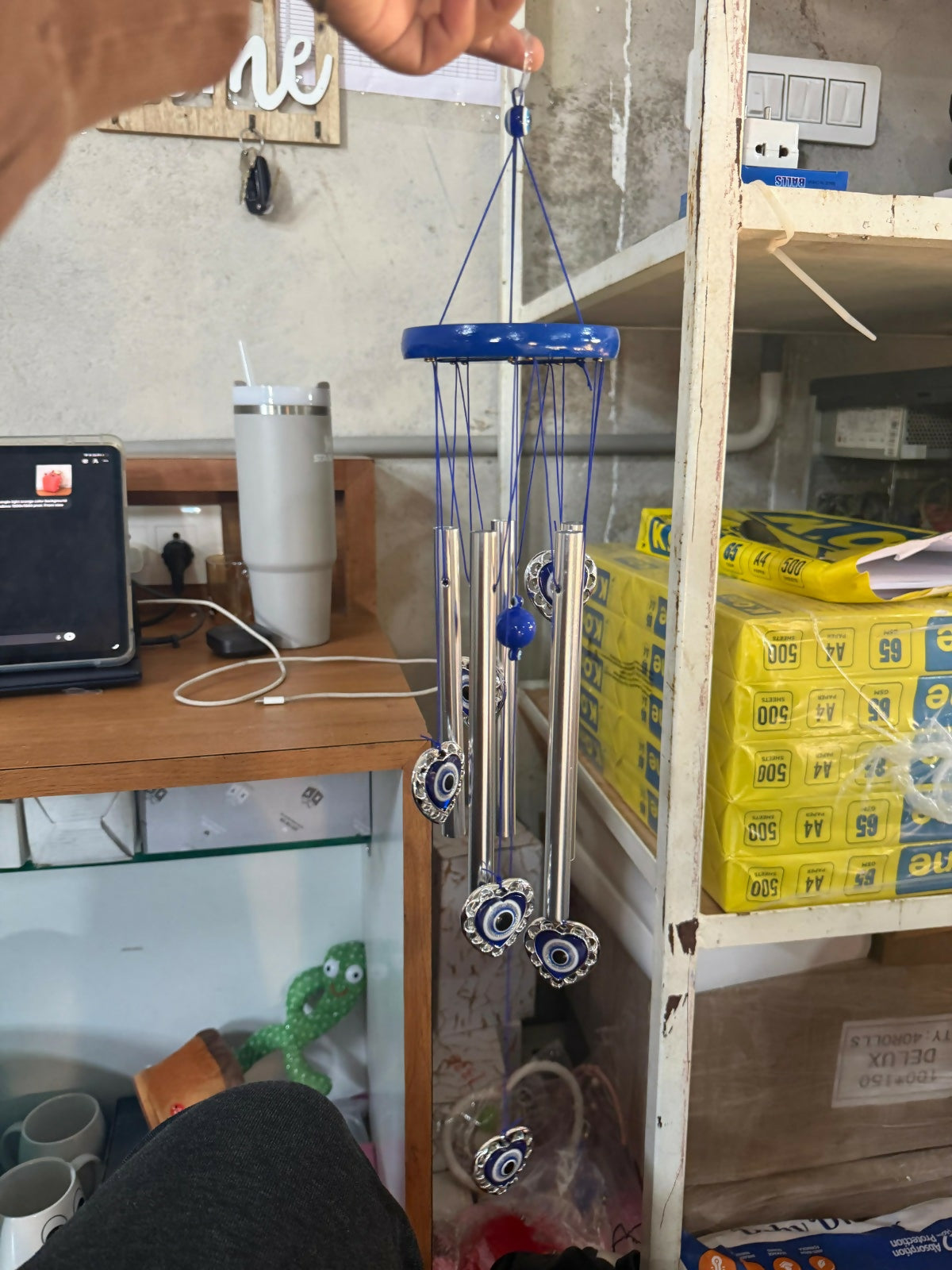 Metal Evil Eye Wind Chime for Balcony, Garden & Home Entrance Decor