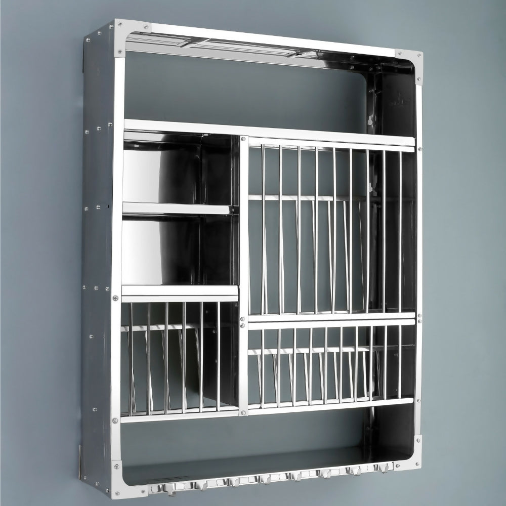 Wall-Mounted Stainless Steel Kitchen Dish Rack | 35×45 inch Heavy-Duty Storage Organizer