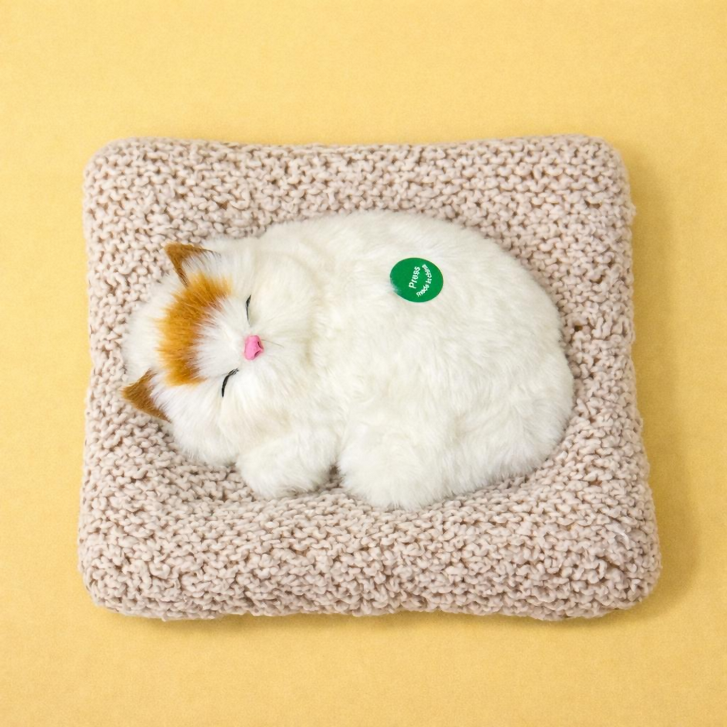 Sleeping Cat Soft Toy Dashboard Decor with Cushion, Cute Plush Showpiece