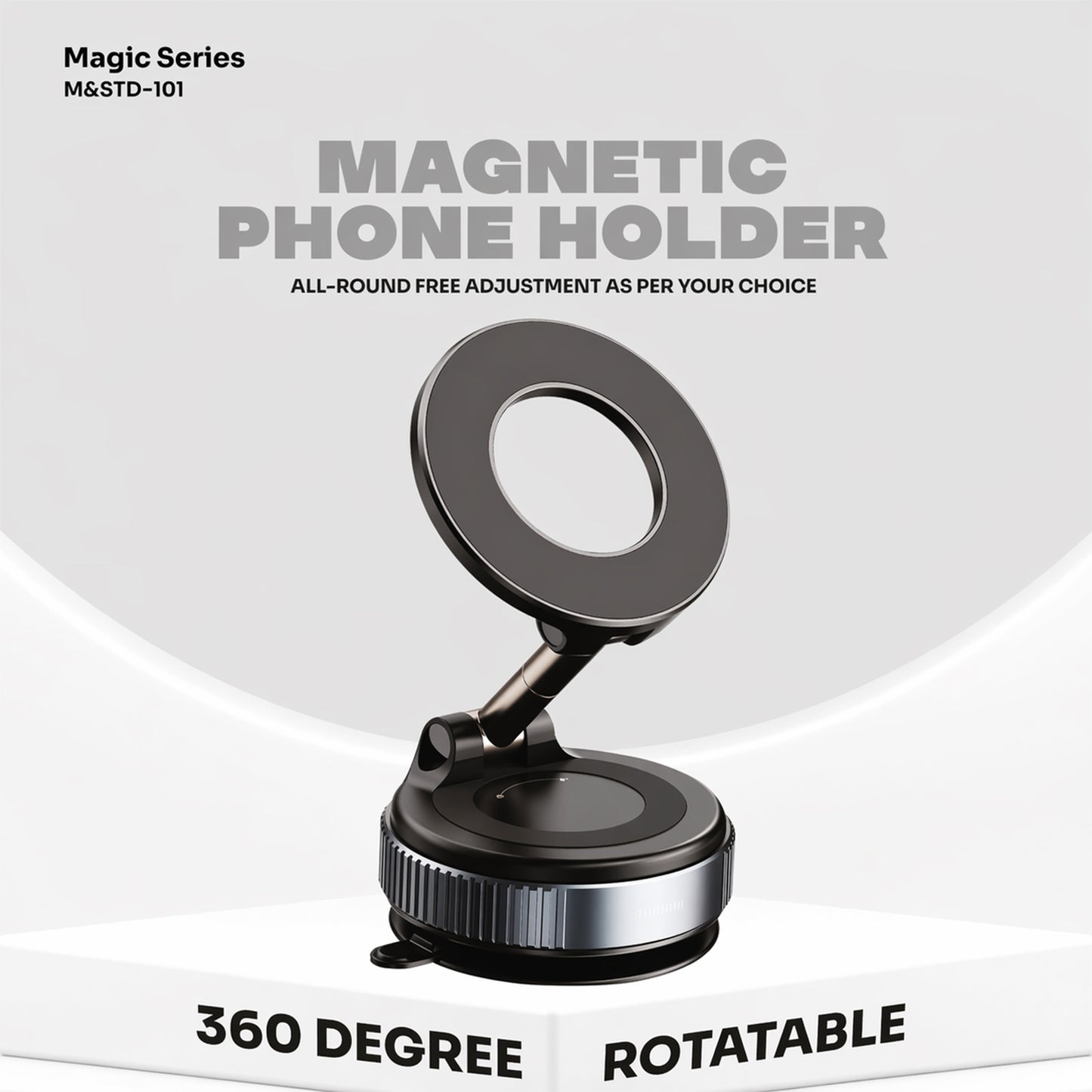 Strong vacuum suction base detail of phone holder
