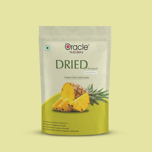 Oracle Dried Pineapple Dehydrated Fruit Snack 250gm Made from Naturally Ripened Pineapple
