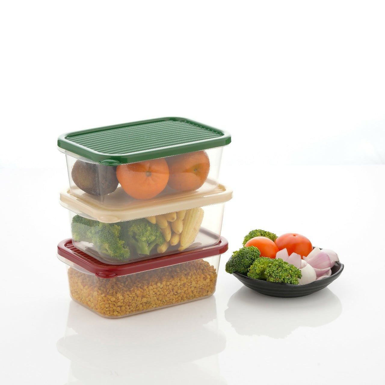 PLASTIC 1100 ML Veggie Vault Storage (pack of 3)