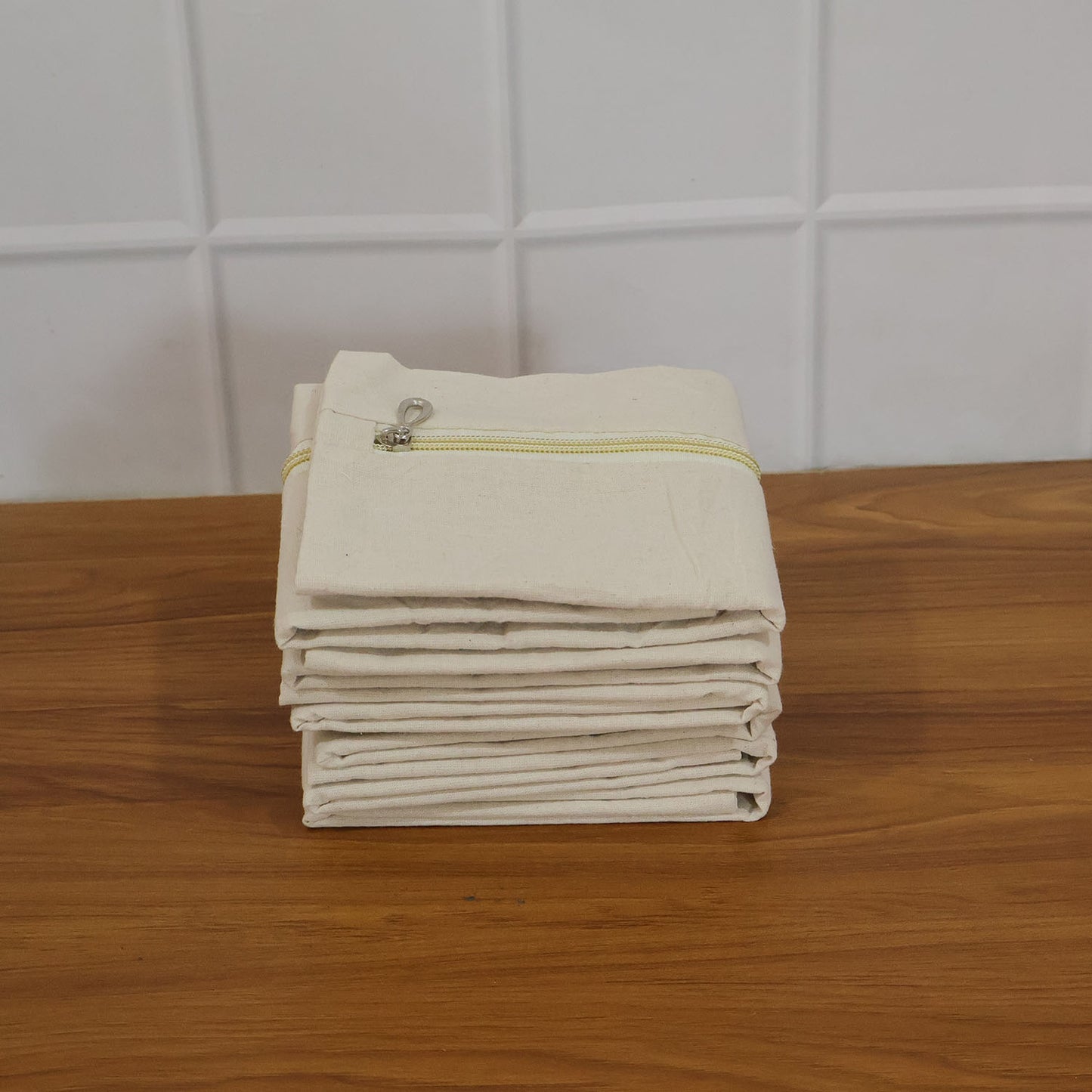 Zip Closure Saree Storage Bag (14.5x16.5 cm, Pack of 6)