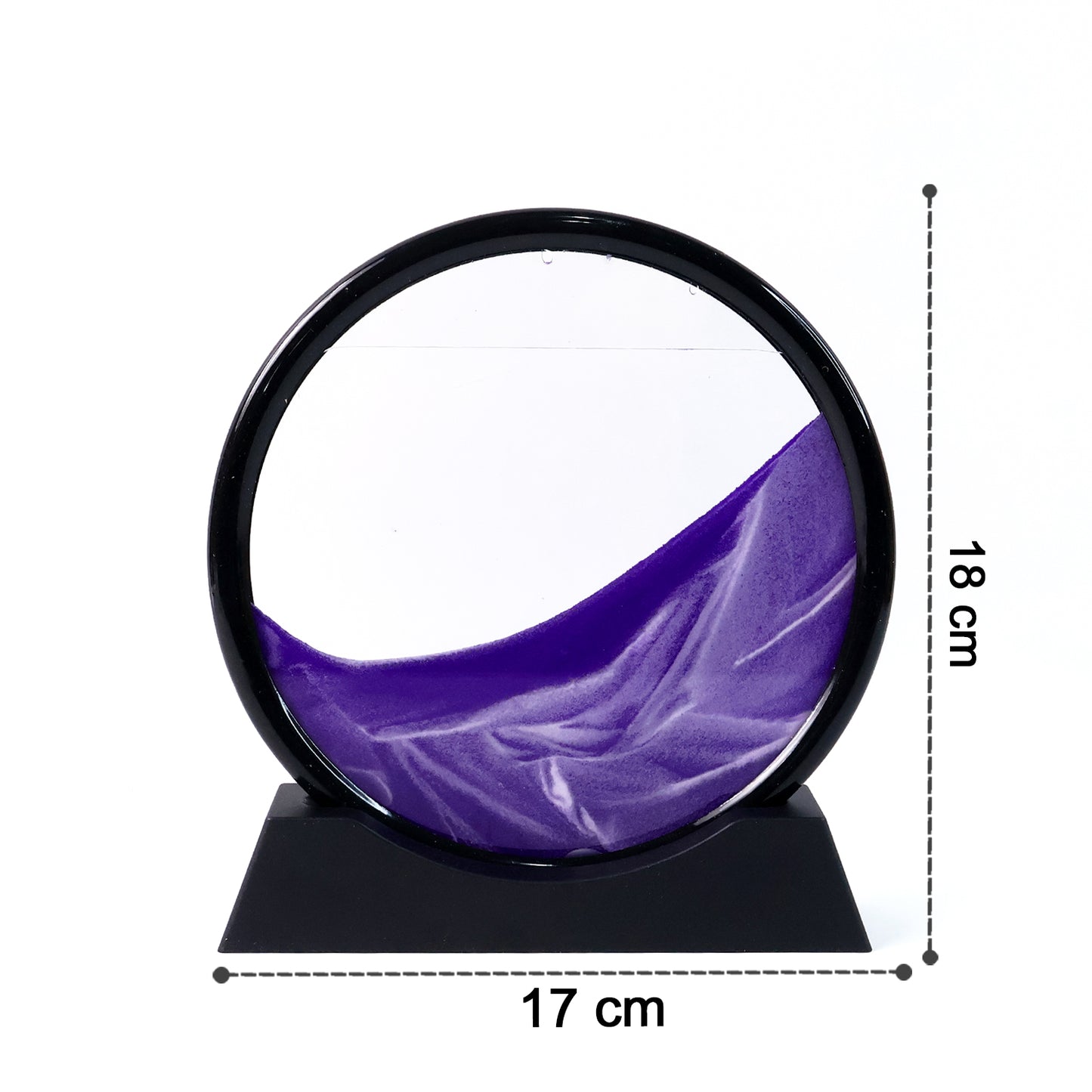 3D Moving Sand Art – Liquid Motion Deep Sea Sandscape with Round Glass Frame & ejection (1 Pc)